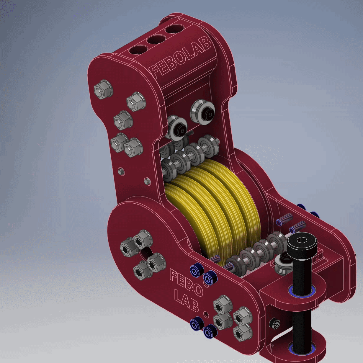 带集成块和滑车减少功能的电缆驱动接头
